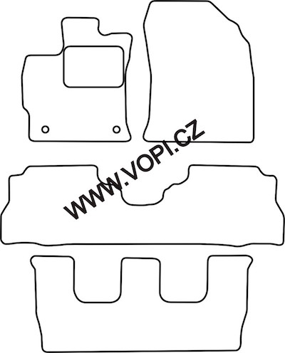 Autokoberce Toyota Prius Wagon 7 míst 2012 - 2016 Perfectfit (4784)